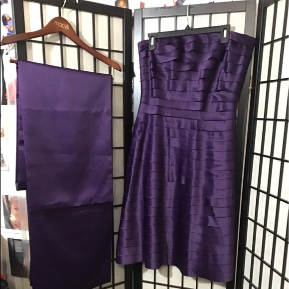 Nwt Coldwater Creek Purple Strapless 